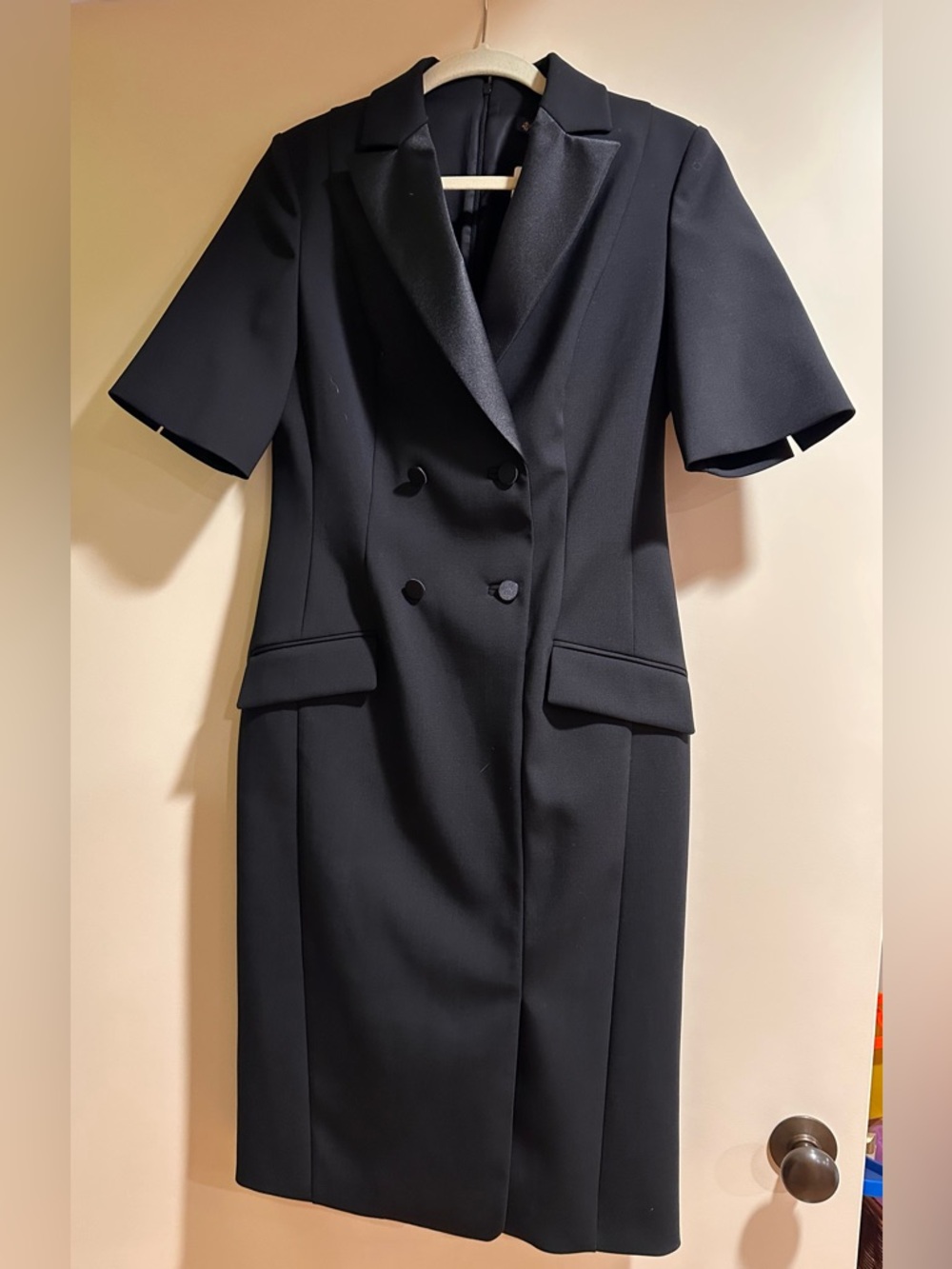 Brooks Brothers Black Double Breasted Blazer Dress Size 8 NWT